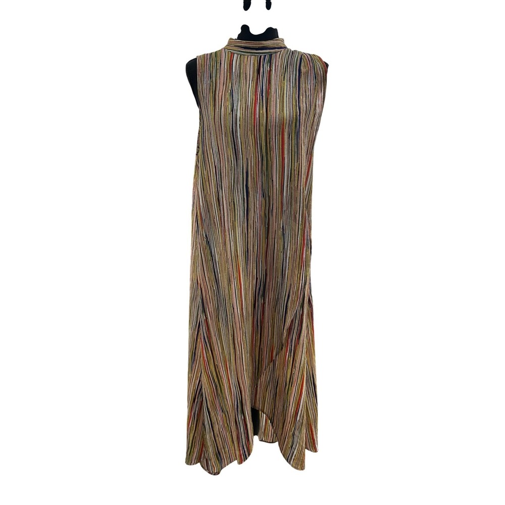 Jealous Tomato Striped Mock Neck Maxi Dress‎ Women Size M Sleeveless Flowy - Picture 2 of 5